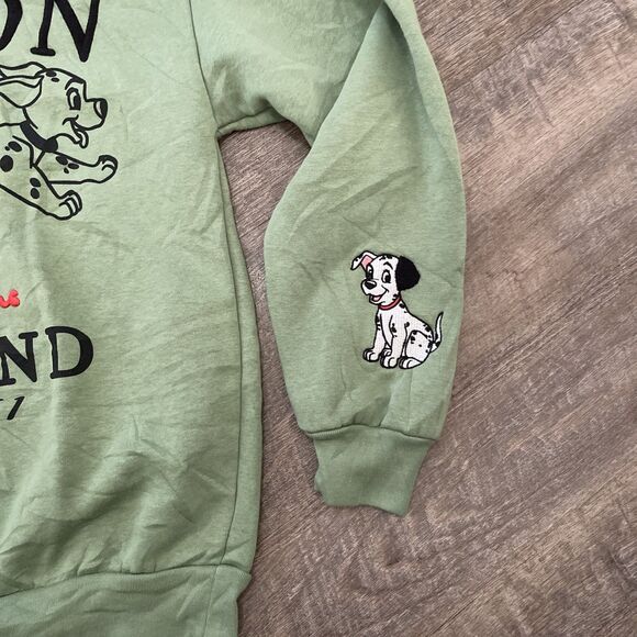101 Dalmatians Pullover Sweater London England Green Size XS Embroidered - Picture 3 of 8